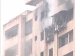 The fire was reported on the 18th floor of Kamala Building.(ANI Photo) The fire was reported on the 18th floor of Kamala Building.(ANI Photo)