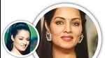 Celina Jaitly–Haagat 22 (inset)and at 40 (above)