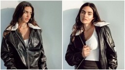 Gabriella Demetriades is our fashion goal. The fashion designer and model, when not working, is usually spotted posing for fashion photoshoots. Gabriella keeps sharing snippets of her fashionable attires on her Instagram profile. On Saturday, she did it again. And, this time, she chose to go desi in a leather jacket. We are smitten.(Instagram/@gabriellademetriades)