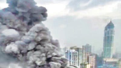 Last October, a fire was reported from the 19th floor of the 60-storey One Avighna Park in Currey Road, claiming one life. A month later, two senior citizens were killed in a blaze at Kandivali’s Hansa Heritage (HT) Last October, a fire was reported from the 19th floor of the 60-storey One Avighna Park in Currey Road, claiming one life. A month later, two senior citizens were killed in a blaze at Kandivali’s Hansa Heritage (HT)