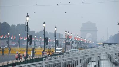 While the construction in the area where the parade will be held is over, CPWD officials said that work on the pedestrian underpasses and amenity blocks will be completed later. (PTI) While the construction in the area where the parade will be held is over, CPWD officials said that work on the pedestrian underpasses and amenity blocks will be completed later. (PTI)