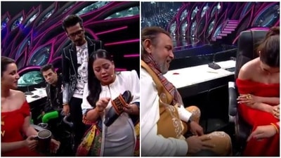 Bharti Singh teased Parineeti Chopra and Mithun Chakraborty on Hunarbaaz sets. Bharti Singh teased Parineeti Chopra and Mithun Chakraborty on Hunarbaaz sets.