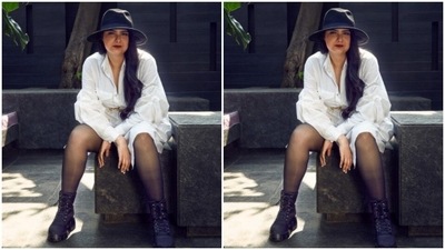 Anshula played muse to designer house StudioModa India and picked a white shirtdress. (Instagram/@anshulakapoor)