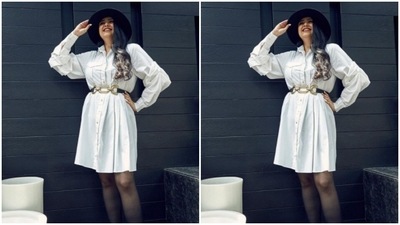 "But in all seriousness, this shirtdress from StudioModa India makes me very happy! Obsessed with the sleeves," read an excerpt of Anshula's caption. (Instagram/@anshulakapoor)