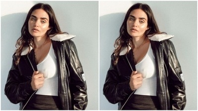 The leather jacket came with faux fur collars and polyester lining. (Instagram/@gabriellademetriades)