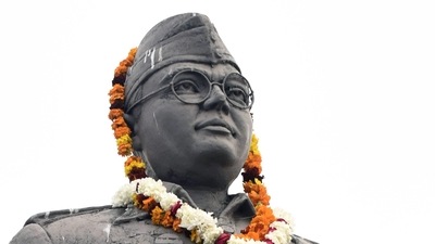 A statue of Indian nationalist leader Netaji Subhash Chandra Bose in Amritsar. (AP) A statue of Indian nationalist leader Netaji Subhash Chandra Bose in Amritsar. (AP)