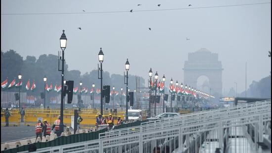 While the construction in the area where the parade will be held is over, CPWD officials said that work on the pedestrian underpasses and amenity blocks will be completed later. (PTI)