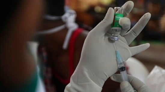 Covid-19 vaccination of children aged 15 to 18 years started from January 3, and administration of the booster dose for health and front-line workers, and people aged 60 years and above with comorbidities started from January 10.(AP) Covid-19 vaccination of children aged 15 to 18 years started from January 3, and administration of the booster dose for health and front-line workers, and people aged 60 years and above with comorbidities started from January 10.(AP)