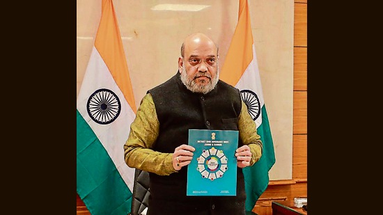 Union Home Minister Amit Shah on Saturday, while virtually launching the district good governance index of Jammu and Kashmir, said as soon as the situation becomes normal, statehood will be given back. (PTI)