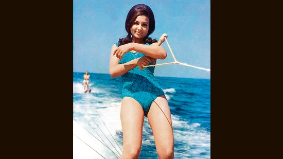 Sharmila Tagore in An Evening in Paris. The ’60s films set abroad introduced a very different India to a world where women wore swimsuits and couples embraced in public.