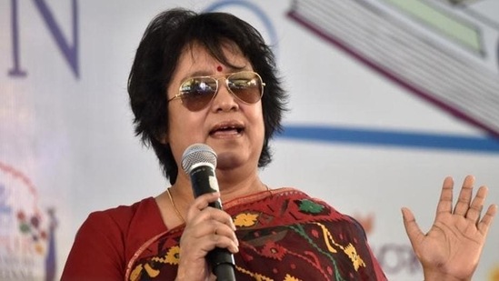Writer Taslima Nasreen on Saturday created a controversy by commenting on surrogacy.&nbsp;(HT File Photo)
