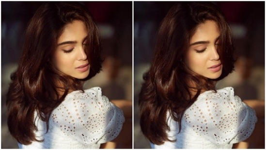Sharvari let her tresses open in wavy curls as she posed for the cameras.(Instagram/@sharvari)