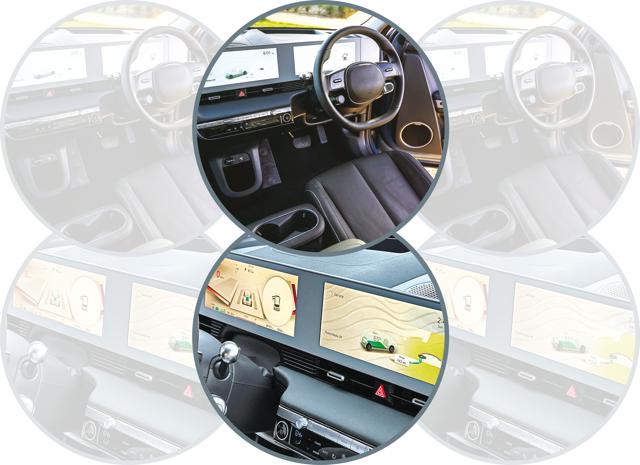 The dashboard houses a pair of 12.3-inch screens The dashboard houses a pair of 12.3-inch screens