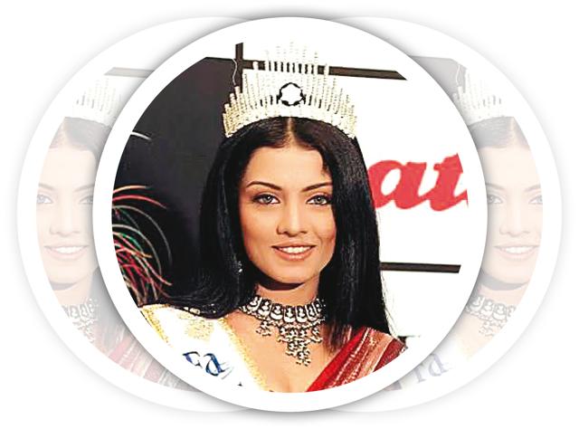 Celina when she was crowned Miss India at 19