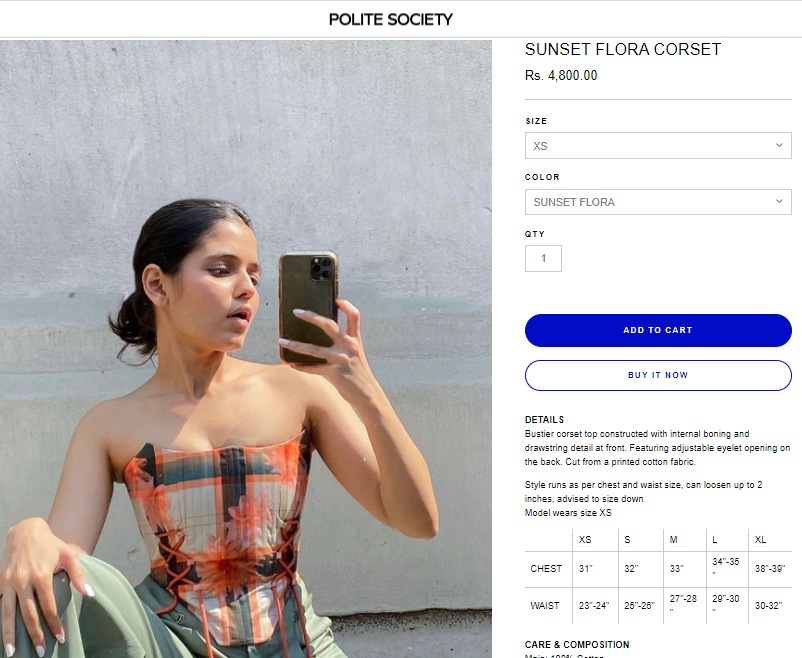 Ananya Panday makes jaws drop in ₹9.8k sunset flora corset, curved hem ...