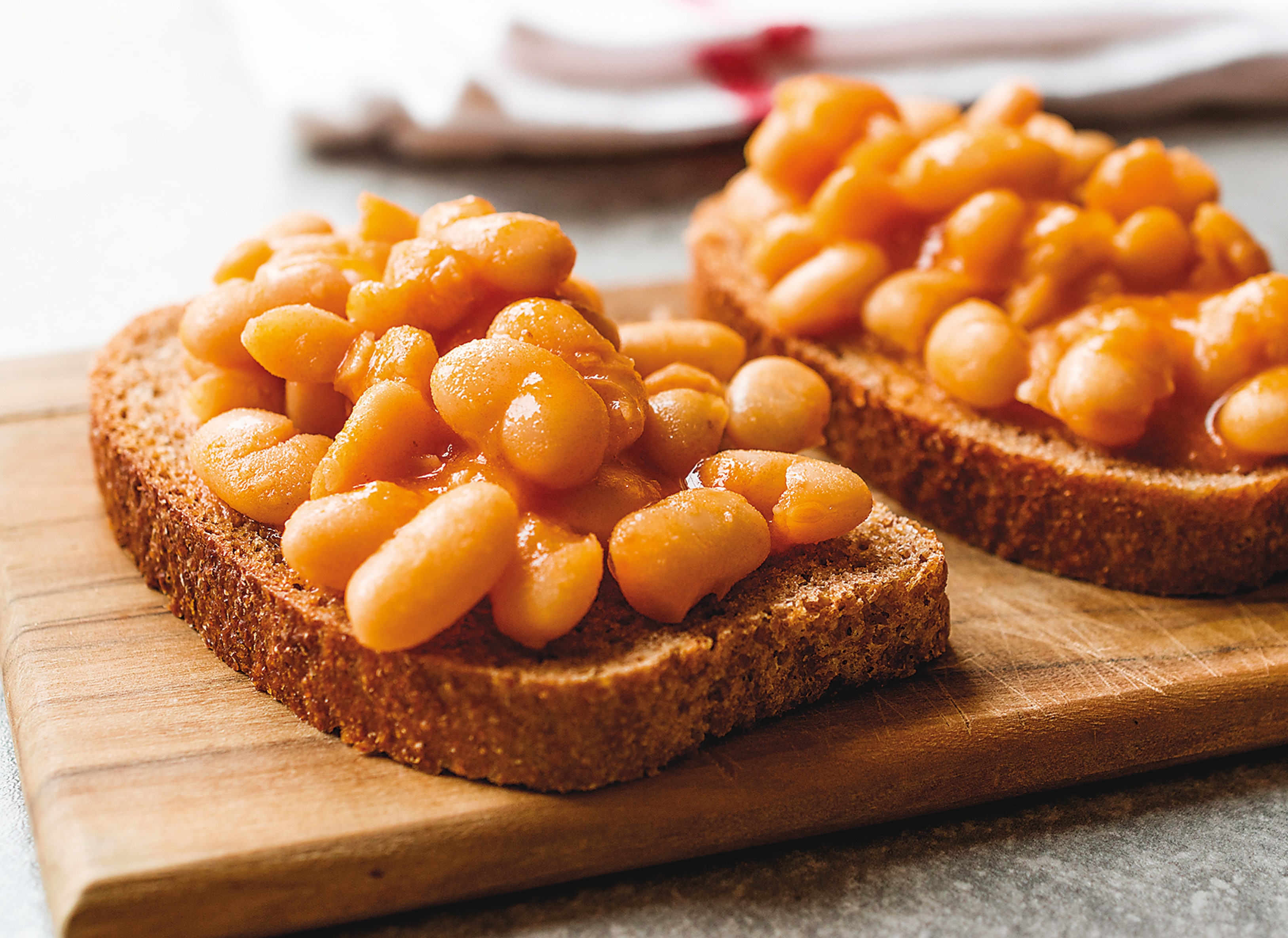 The Brits like to have baked beans on toast, a classic combination