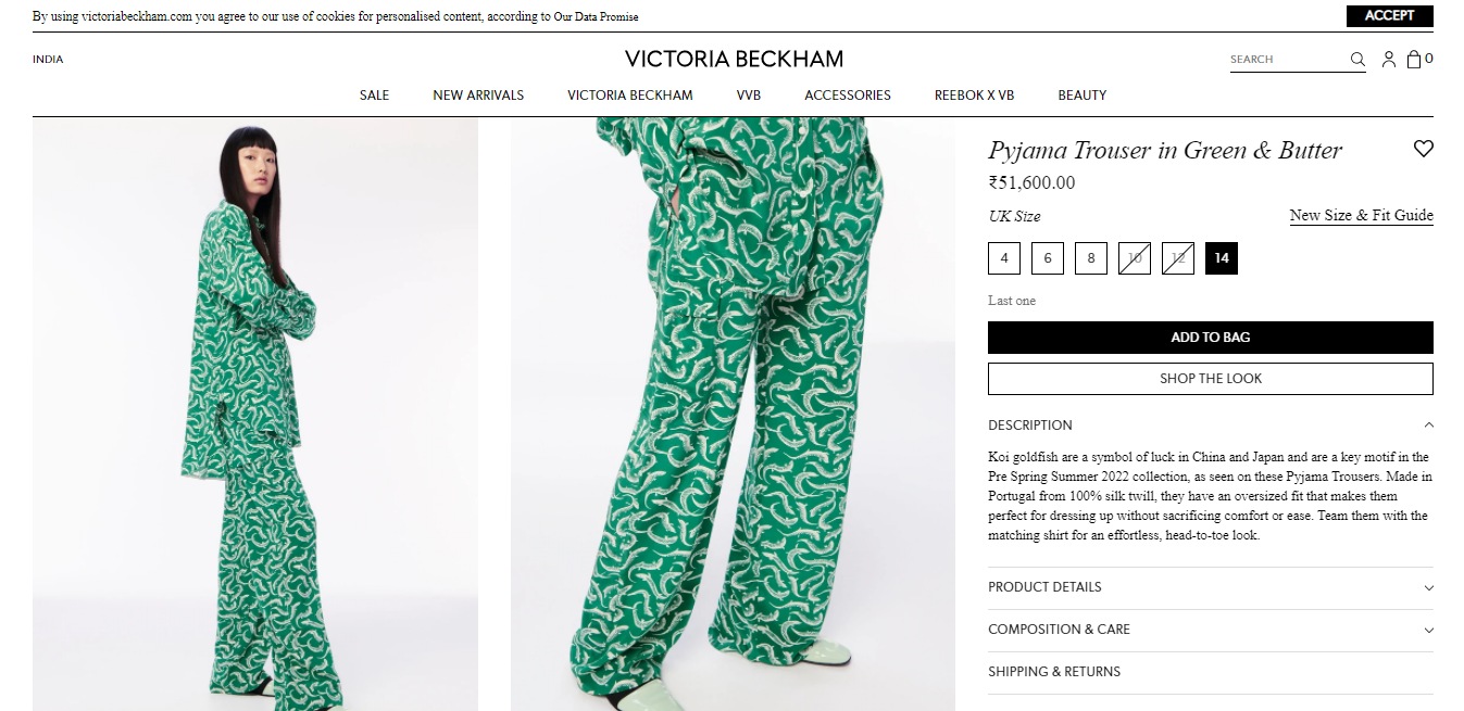 The Pyjama Trousers. (victoriabeckham.com)