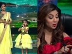 Shilpa Shetty reacts to a performance on India's Got Talent. Shilpa Shetty reacts to a performance on India's Got Talent.