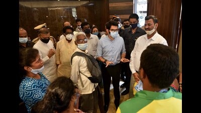 Aaditya has been in active politics since 2010 when he was launched by his late grandfather and Sena supremo Bal Thackeray (Hindustan Times) Aaditya has been in active politics since 2010 when he was launched by his late grandfather and Sena supremo Bal Thackeray (Hindustan Times)