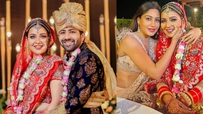 Mansi Srivastava and Kapil Tejwani wed on Staurday. The wedding was attended by Surbhi Chandna among others. Mansi Srivastava and Kapil Tejwani wed on Staurday. The wedding was attended by Surbhi Chandna among others.