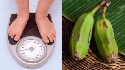 Raw bananas contain a lot of dietary fibres which helps in keeping you satiated. hence, it prevents overeating and keeps the weight in check. 