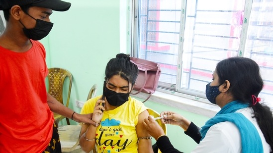 Health Ministry representative said that they are targeting to complete vaccination for every children of the country by the next month.(Utpal Sarkar/ANI)