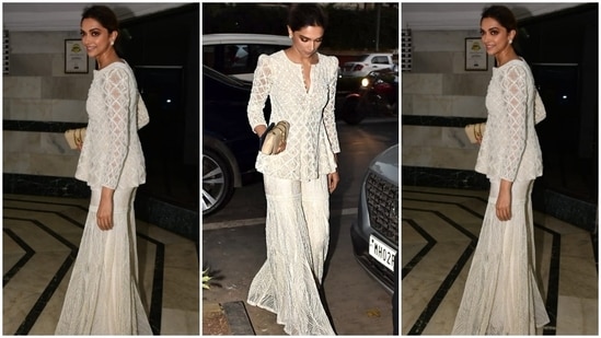 Deepika Padukone in a Ritika Mirchandani sharara set.&nbsp;