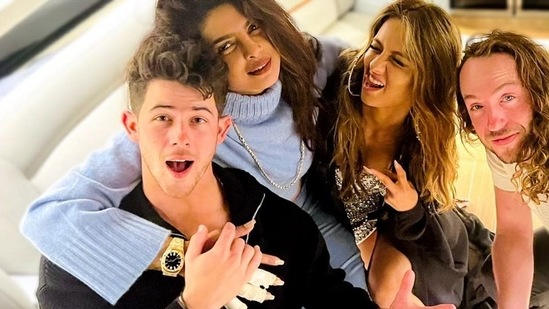 Natasha Poonawalla shared pictures of Priyanka Chopra and Nick Jonas.