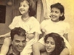 Dharmendra and Hema Malini pose with their daughters Esha and Ahana Deol. Dharmendra and Hema Malini pose with their daughters Esha and Ahana Deol.
