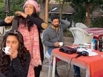 Sara Ali Khan and Vicky Kaushal on the sets of Laxman Utekar's next. Sara Ali Khan and Vicky Kaushal on the sets of Laxman Utekar's next. 