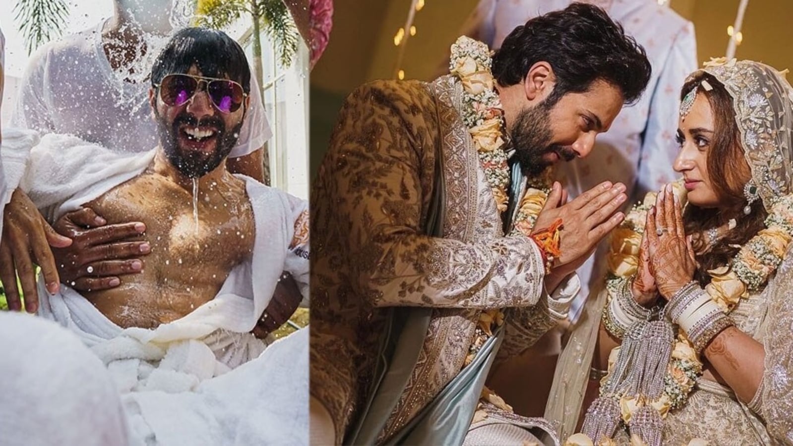 Varun Dhawan shares unseen pics with Natasha on 1st wedding ...