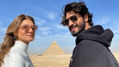 Nandita Mahtani and Vidyut Jammwal during one of their vacations. (Instagram/@nanditamahtani) Nandita Mahtani and Vidyut Jammwal during one of their vacations. (Instagram/@nanditamahtani)