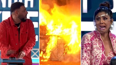 Badhshah tries to stop the task after a contestant's performance went wrong.