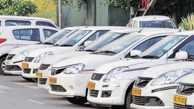 Estimates with the state transport department shows that Delhi has at least 150,000 vehicles plying under different cab aggregators, but it is mostly is a floating number as these vehicles keep moving between Delhi and NCR cities such as Noida, Gurugram, Faridabad and so on. (Picture for representation only/HT Archive) Estimates with the state transport department shows that Delhi has at least 150,000 vehicles plying under different cab aggregators, but it is mostly is a floating number as these vehicles keep moving between Delhi and NCR cities such as Noida, Gurugram, Faridabad and so on. (Picture for representation only/HT Archive)