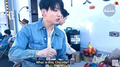 Jungkook in a Bangtan Bomb video.