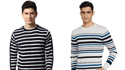 Striped sweaters are evergreen and have a flattering appeal about them. Striped sweaters are evergreen and have a flattering appeal about them. 