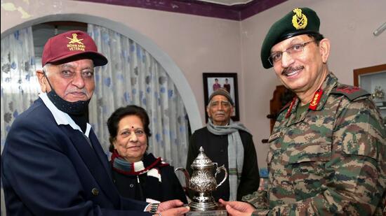 Northern Army Chief Lt Gen YK Joshi visits his first Commanding Officer ...