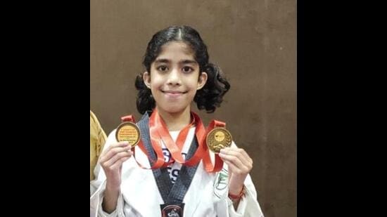 Tarushi is the only awardee from the Chandigarh tricity so far, and the first and the only person to get this award for taekwondo. (HT Photo)