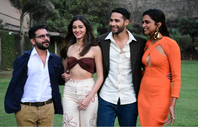 Shakun Batra, Ananya Panday, Siddhant Chaturvedi and Deepika Padukone commence Gehraiyaan promotions. (Varinder Chawla)