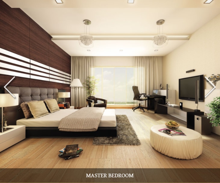A representational image of the master bedroom.