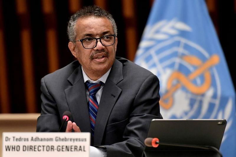 WHO director-general Tedros Adhanom Ghebreyesus.