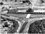 The Indian armed forces march at India Gate on Republic Day in 1952. The Indian armed forces march at India Gate on Republic Day in 1952. 