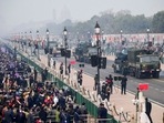 Army columns on display during the full dress rehearsal of the Republic Day parade at the Rajpath in New Delhi, Sunday. Army columns on display during the full dress rehearsal of the Republic Day parade at the Rajpath in New Delhi, Sunday.