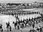The parade was held at Rajpath for the first time in 1955, with Pakistan’s Governor General Malik Ghulam Muhammad attending the event as chief guest. The parade was held at Rajpath for the first time in 1955, with Pakistan’s Governor General Malik Ghulam Muhammad attending the event as chief guest.