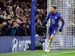 Chelsea midfielder Jorginho celebrates after scoring 