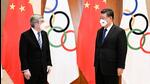 International Olympic Committee (IOC) President Thomas Bach (left) and Chinese President Xi Jinping meet at the Diaoyutai State Guesthouse in Beijing, on Tuesday. (AP)