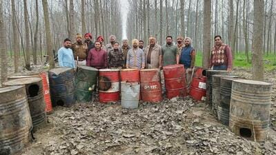 Around 17,000 litres of lahan were seized and destroyed on the banks of the Sutlej river near Bholewal Jadid village, which is infamous for illegal liquor (Representative Image/HT File) Around 17,000 litres of lahan were seized and destroyed on the banks of the Sutlej river near Bholewal Jadid village, which is infamous for illegal liquor (Representative Image/HT File)