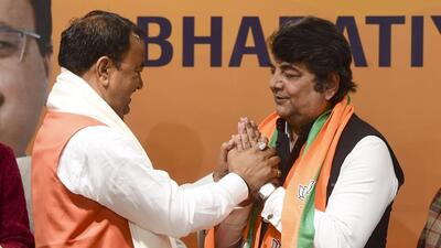 Former Congress leader RPN Singh joins BJP at the party office in New Delhi on Tuesday. (PTI) Former Congress leader RPN Singh joins BJP at the party office in New Delhi on Tuesday. (PTI)