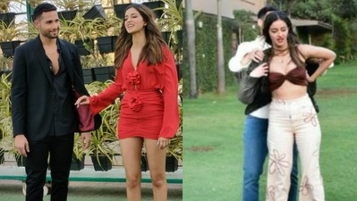 Ananya Panday didn't need Siddhant Chaturvedi's jacket at Gehraiyaan promotions on Tuesday (left) unlike the previous day (right). Ananya Panday didn't need Siddhant Chaturvedi's jacket at Gehraiyaan promotions on Tuesday (left) unlike the previous day (right).