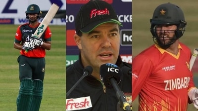 Shakib Al Hasan (L), Heath Streak (C), Brendon Taylor&nbsp;